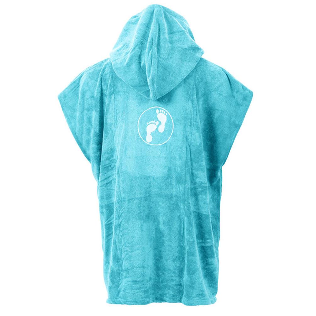 Two Bare Feet Kids Towelling Changing Robe - Aqua Extra Image 1